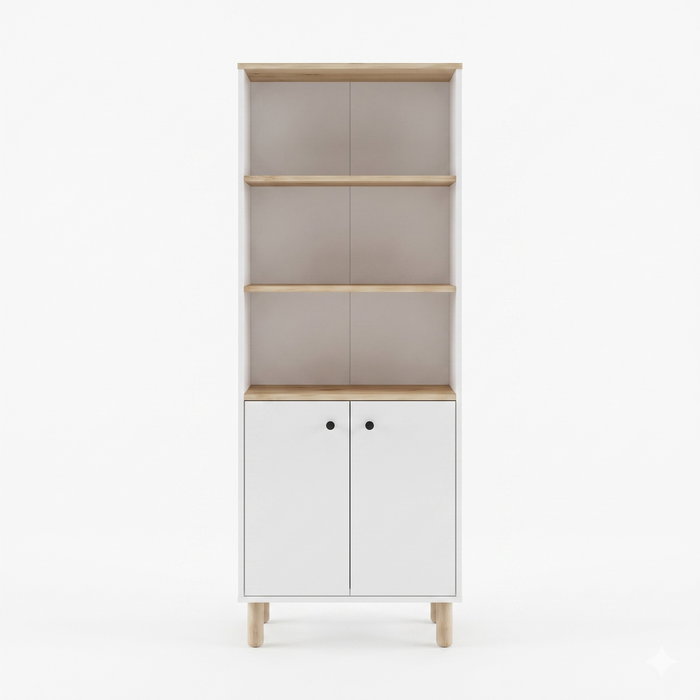 Hanah Home Vesta Estantería Roble Zafiro y Blanco